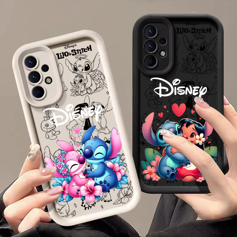 Samsung Galaxy A55 - Coque en silicone Angel And Stitch