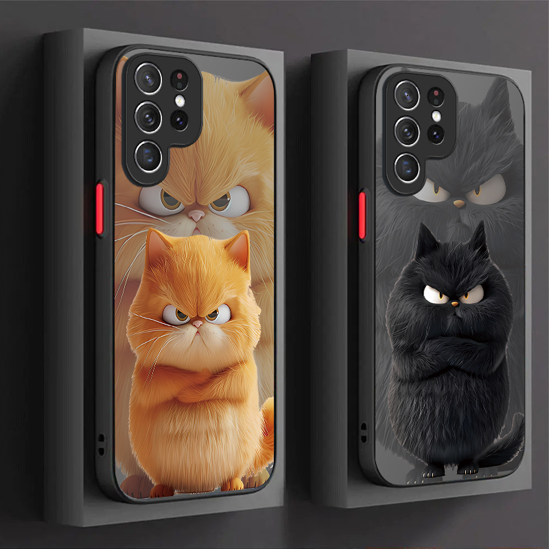 Samsung Galaxy A55 - Coque style couple chat en colère